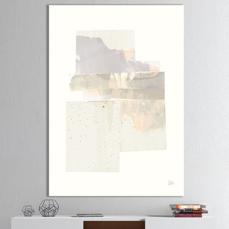 Geometric Neutral Form III - Shabby Chic Premium Canvas Wall Art