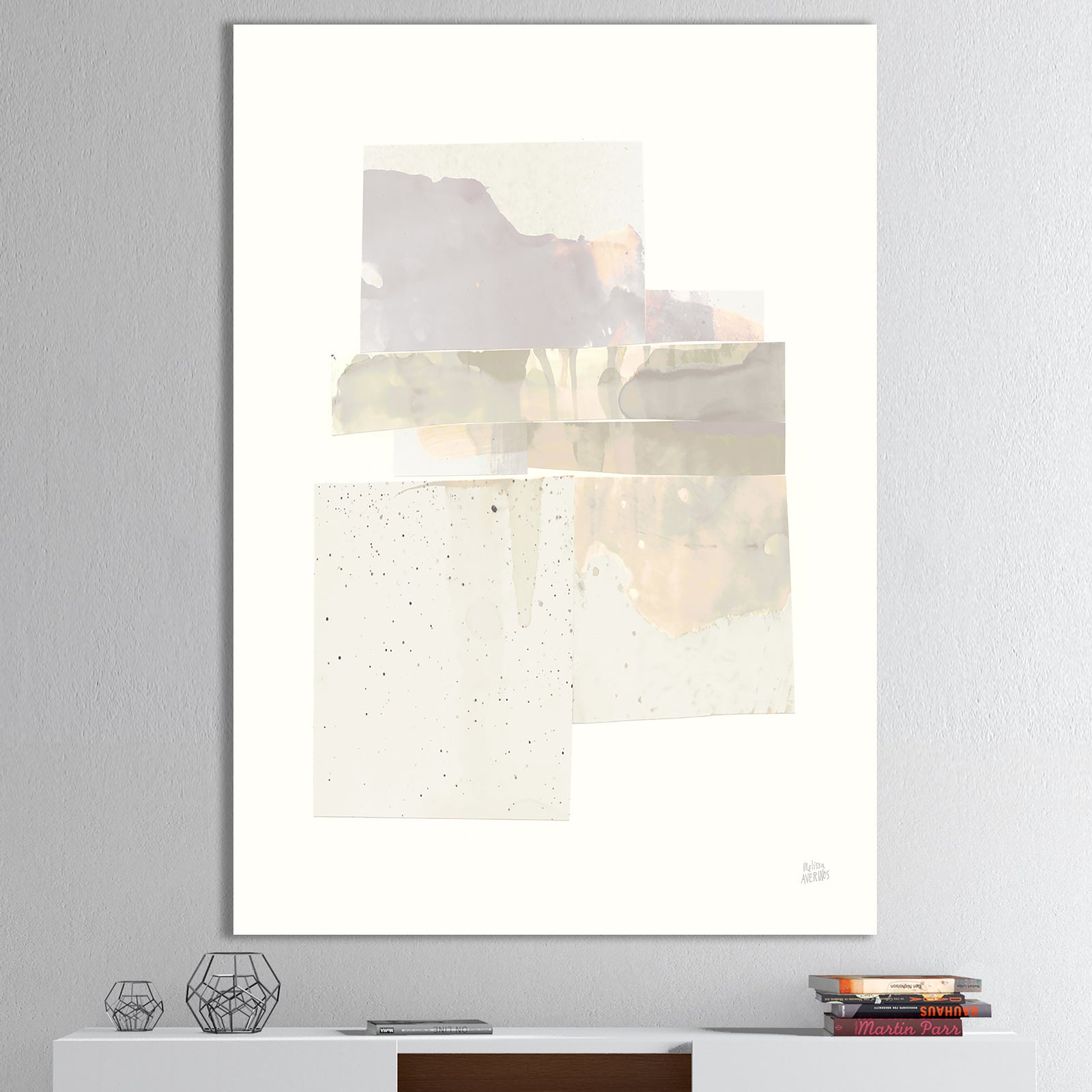 Geometric Neutral Form III - Shabby Chic Premium Canvas Wall Art