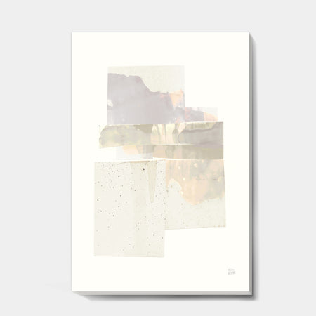 Geometric Neutral Form III - Shabby Chic Premium Canvas Wall Art