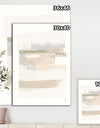 Geometric Neutral Form IV - Shabby Chic Gallery-wrapped Canvas