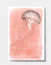 Coastal Sea Life IV jellyfish sketches - Nautical & Coastal Canvas Art