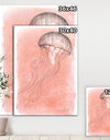 Coastal Sea Life IV jellyfish sketches - Nautical & Coastal Canvas Art