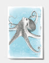 Coastal Sea Life II octopus sketches - Nautical & Coastal Gallery-wrapped Canvas