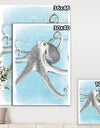 Coastal Sea Life II octopus sketches - Nautical & Coastal Gallery-wrapped Canvas