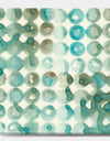Turquoise Watercolor geometrical I - Modern & Transitional Canvas Art