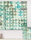 Turquoise Watercolor geometrical I - Modern & Transitional Canvas Art