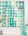 Turquoise Watercolor geometrical II - Modern & Transitional Premium Canvas Wall Art