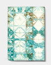 Turquoise Watercolor geometrical IV - Modern & Transitional Canvas Artwork