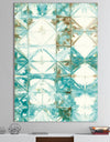 Turquoise Watercolor geometrical IV - Modern & Transitional Canvas Artwork
