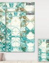 Turquoise Watercolor geometrical IV - Modern & Transitional Canvas Artwork