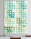 Turquoise Watercolor geometrical V - Modern & Transitional Canvas Art