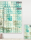 Turquoise Watercolor geometrical V - Modern & Transitional Canvas Art