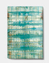 Turquoise Watercolor geometrical VIII - Modern & Transitional Canvas Artwork