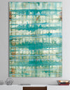 Turquoise Watercolor geometrical VIII - Modern & Transitional Canvas Artwork