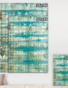 Turquoise Watercolor geometrical VIII - Modern & Transitional Canvas Artwork