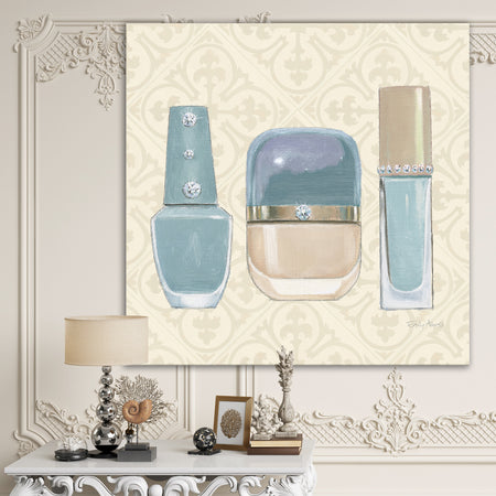 Glam cosmetics Blue accessories - Fashion Canvas Art
