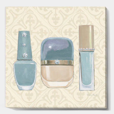 Glam cosmetics Blue accessories - Fashion Canvas Art