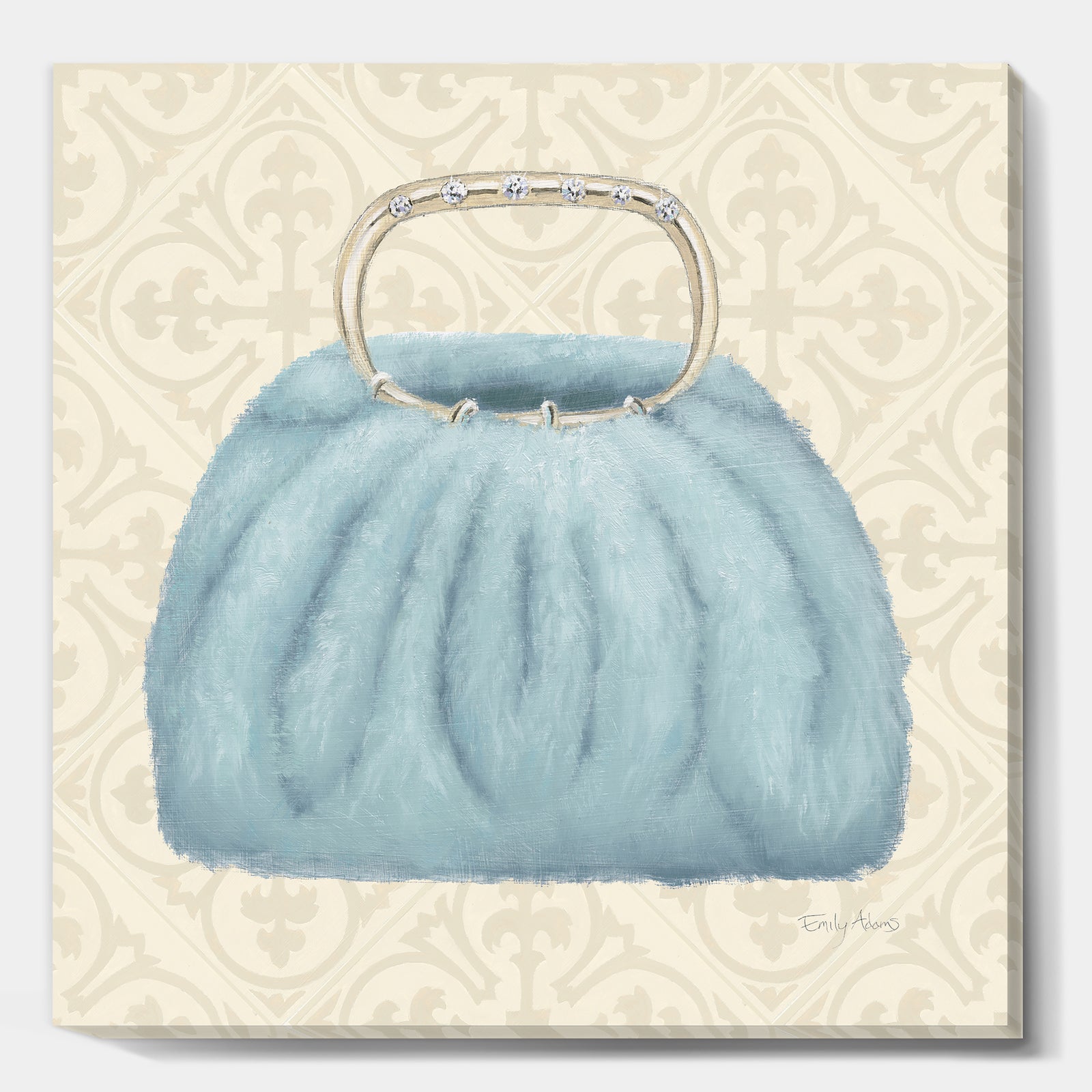 Glam cosmetics Blue Bag - Fashion Premium Canvas Wall Art