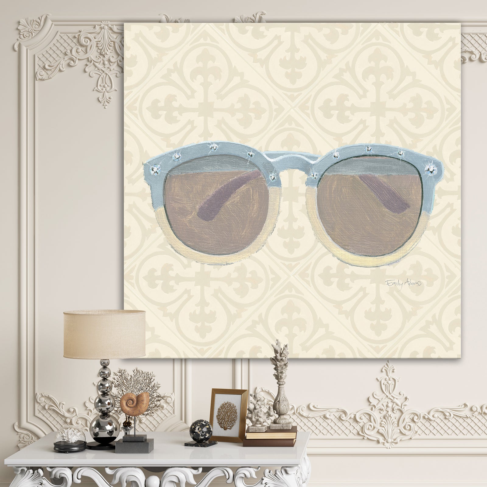 Glam cosmetics Blue Sun Glasses - Posh & Luxe Canvas Artwork