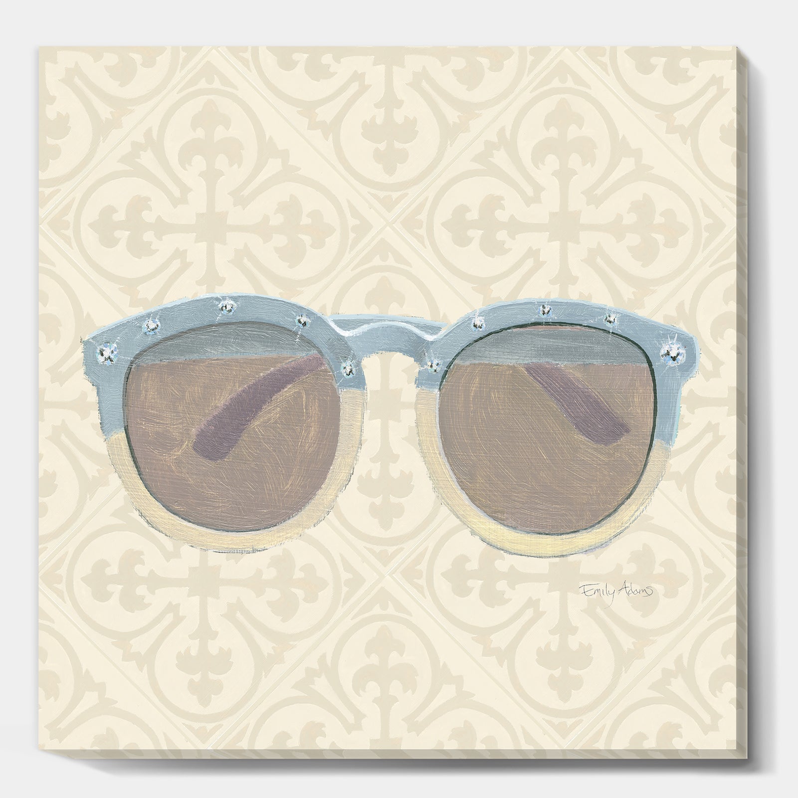 Glam cosmetics Blue Sun Glasses - Posh & Luxe Canvas Artwork
