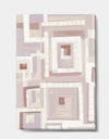 Pink Geometric Form Windows I - Transitional Premium Canvas Wall Art