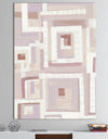 Pink Geometric Form Windows I - Transitional Premium Canvas Wall Art