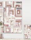 Pink Geometric Form Windows II - Transitional Gallery-wrapped Canvas