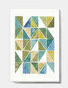 Carson Carrington 'Geometric Green Triangle I - Modern & Transitional Canvas Artwork