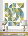 Carson Carrington 'Geometric Green Triangle I - Modern & Transitional Canvas Artwork