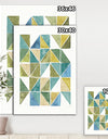 Carson Carrington 'Geometric Green Triangle I - Modern & Transitional Canvas Artwork