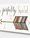 Be perfectly imperfect Boho Arrow I - Bohemian & Eclectic Canvas Art