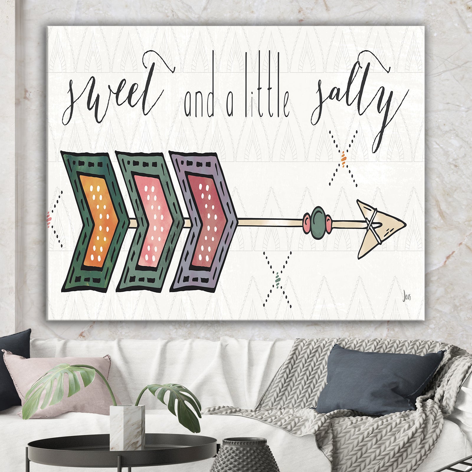 sweet and a little guilty Boho Arrow II - Bohemian & Eclectic Premium Canvas Wall Art