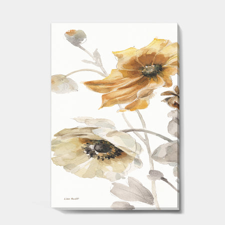 Fields of Gold Watercolor Flower II - Cabin & Lodge Canvas Artwork