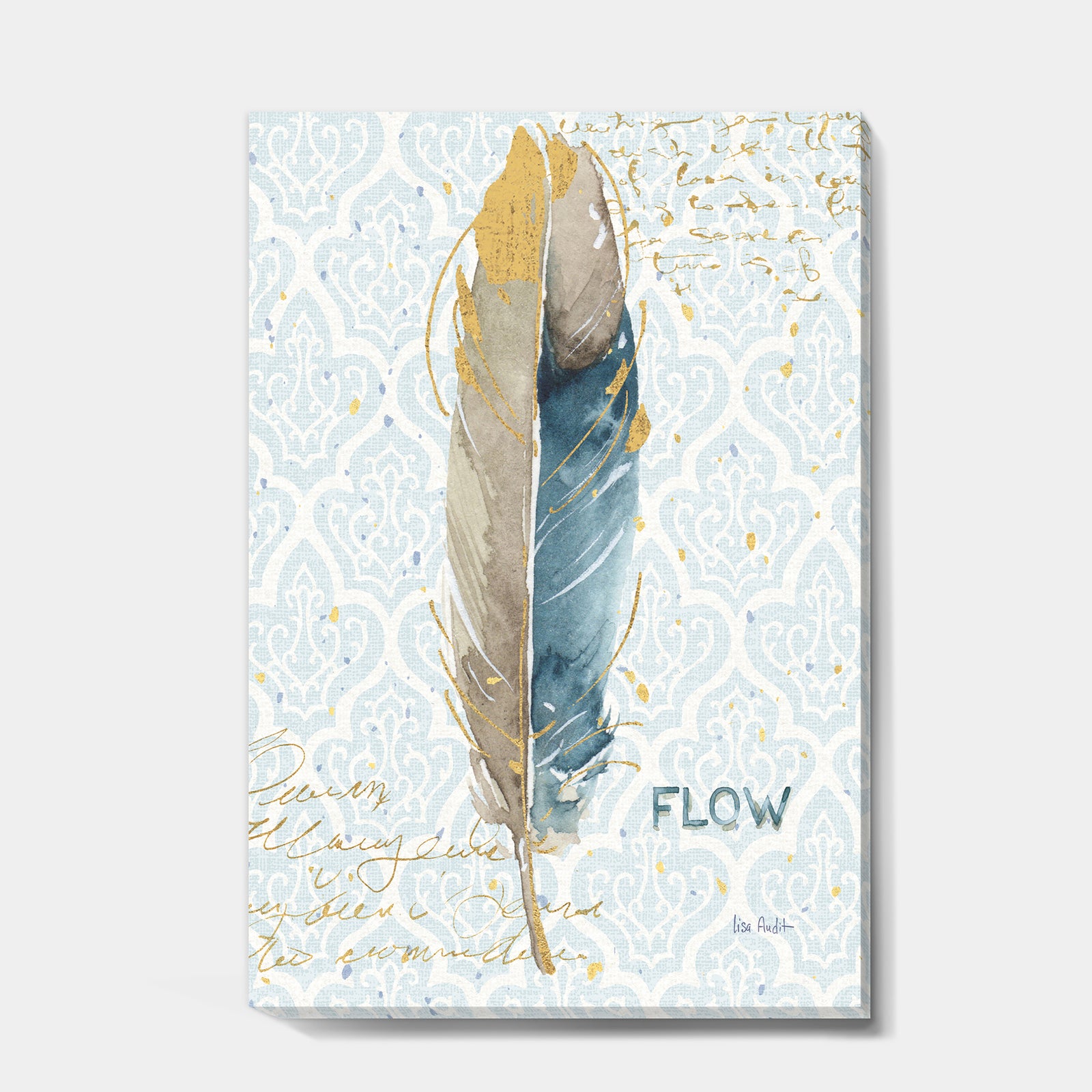 Fields of Gold Watercolor Flower IV - Traditional Premium Canvas Wall Art