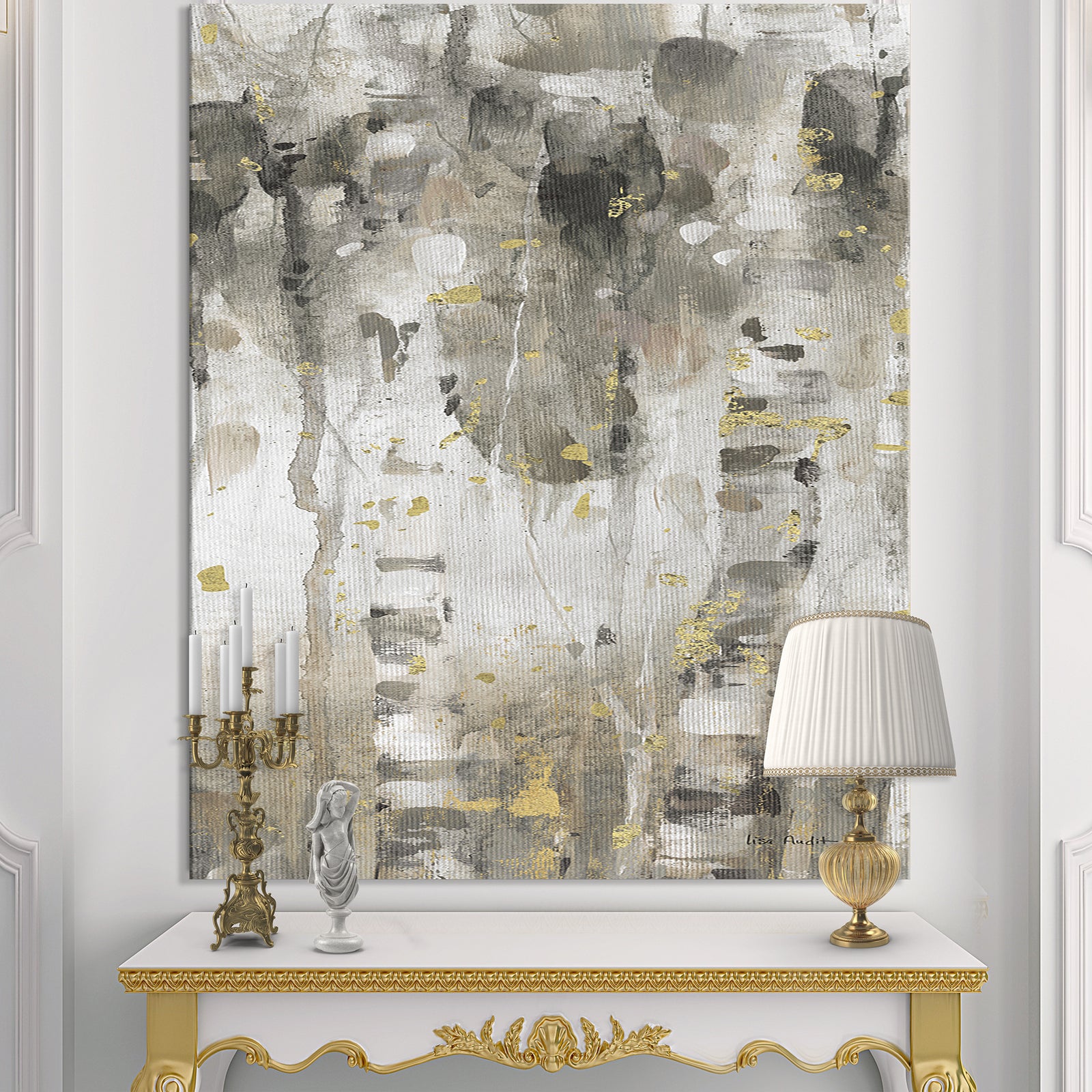 The Modern Grey Forest I - Farmhouse Gallery-wrapped Canvas