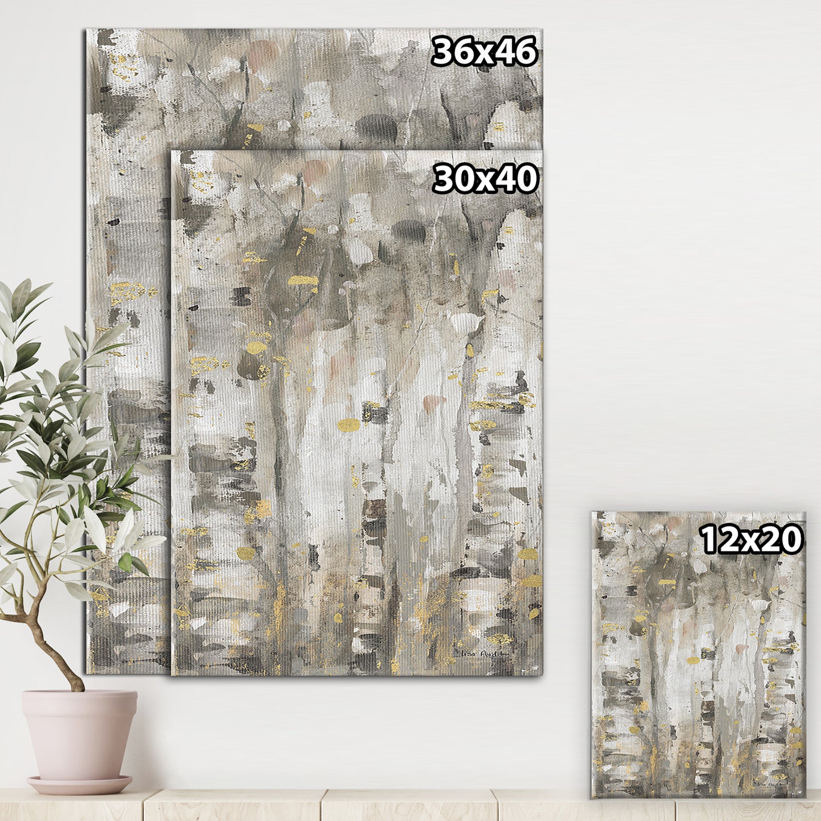 The Modern Grey Forest II - Farmhouse Canvas Artwork