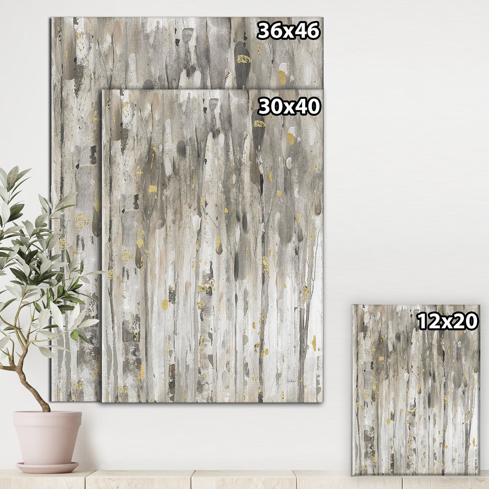 The Modern Grey Forest III - Farmhouse Canvas Art