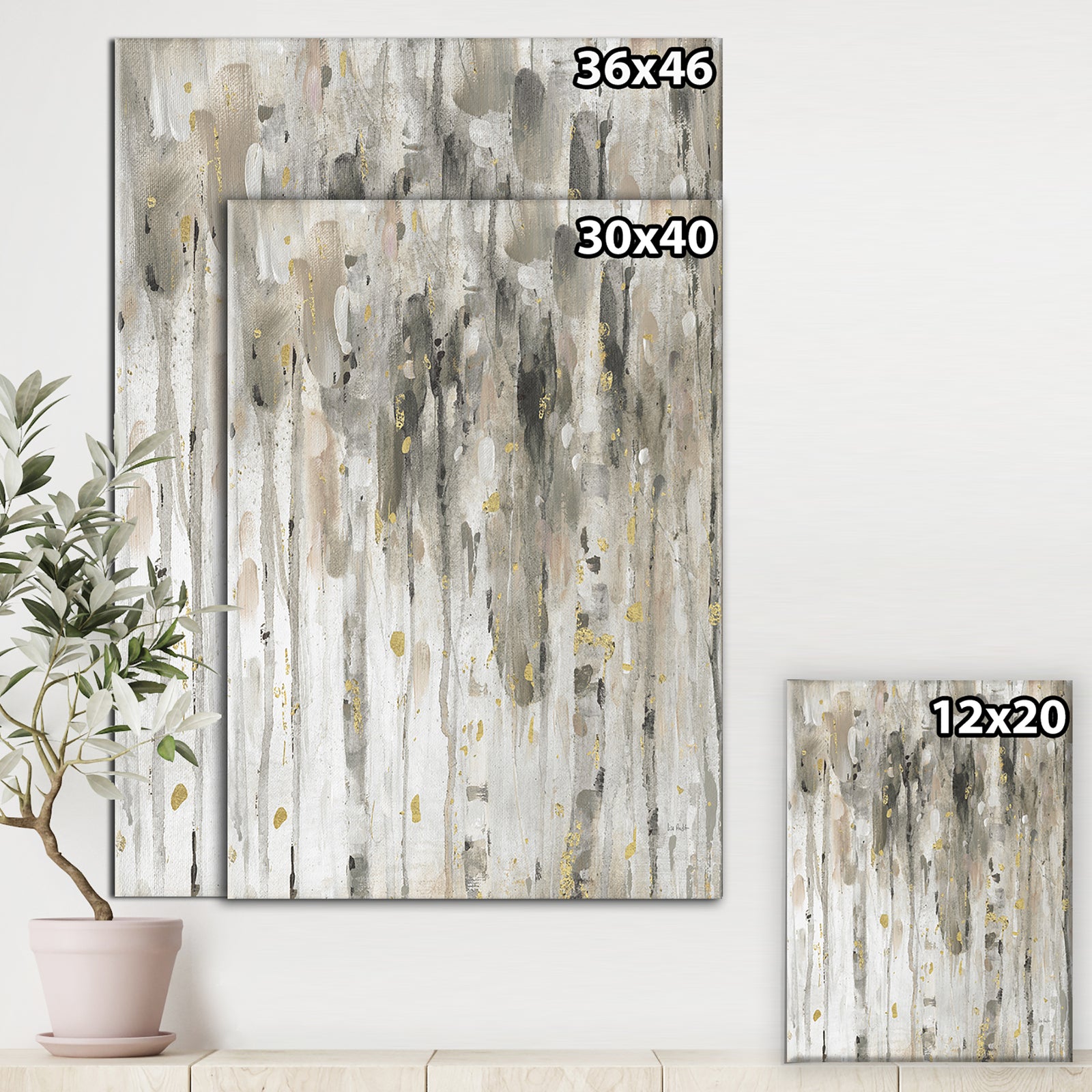 The Modern Grey Forest IV - Farmhouse Premium Canvas Wall Art