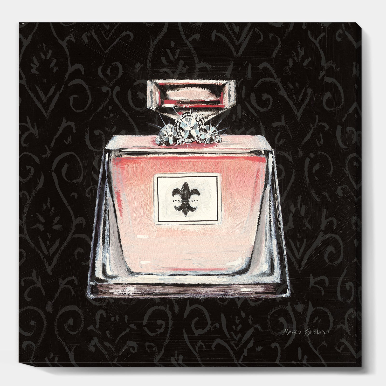 Glam & Fashion Parfum Boudoir I - Posh & Luxe Gallery-wrapped Canvas