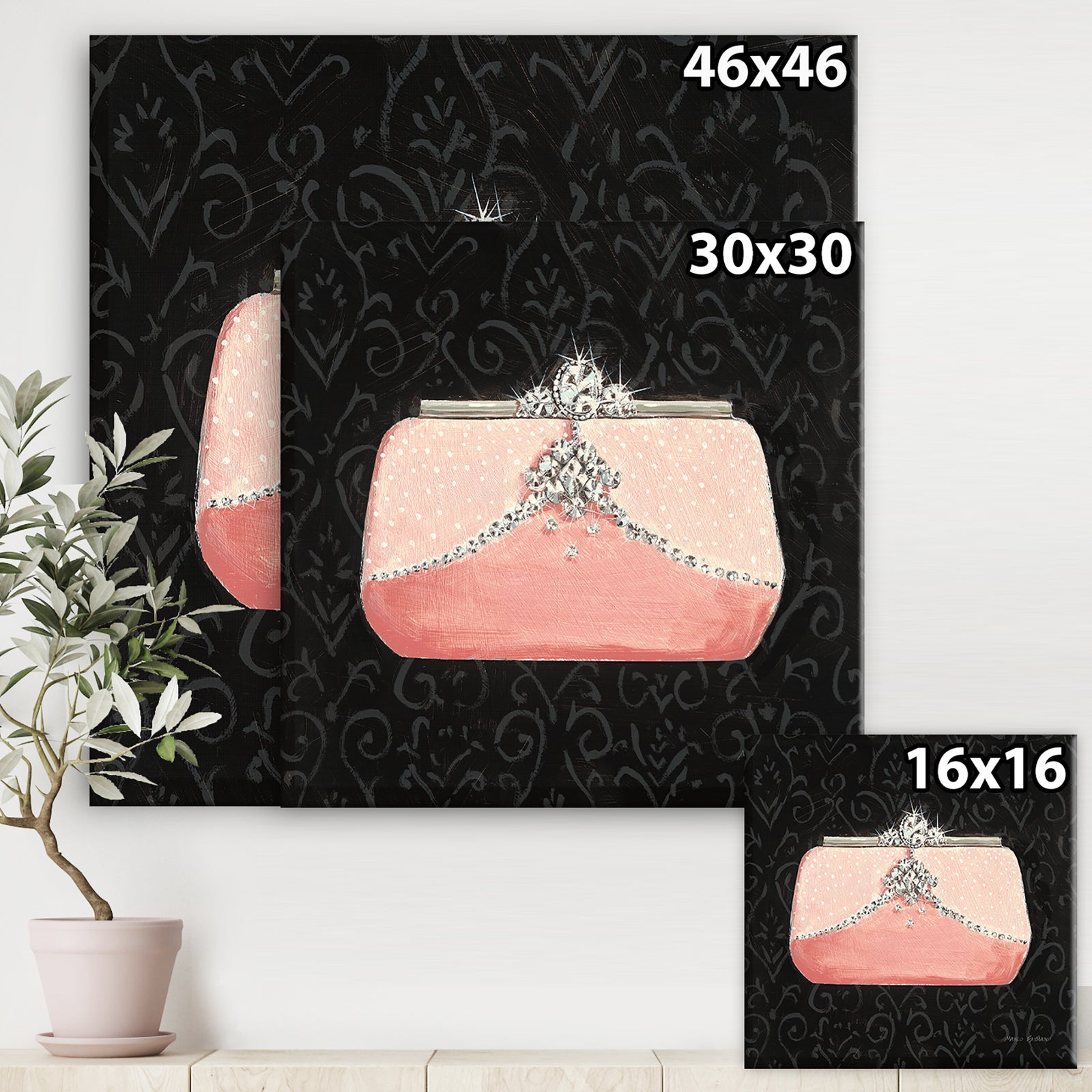 Glam & Fashion Parfum Boudoir II - Posh & Luxe Canvas Artwork