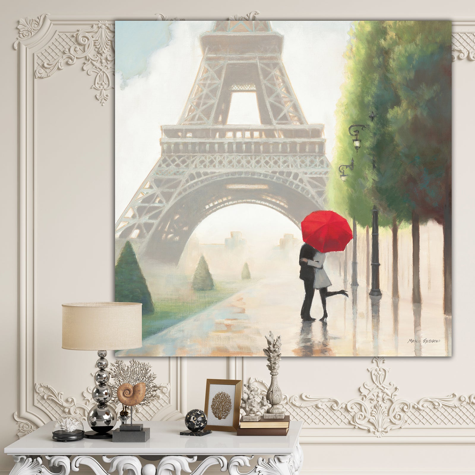 Paris Romance Couples - Romantic French Country Canvas Art