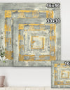 Gold Glam on Grey Tapestry I - Transitional Premium Canvas Wall Art