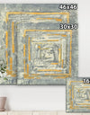 Gold Glam on Grey Tapestry II - Transitional Gallery-wrapped Canvas