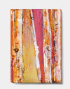 Orange Glam Natural Wood - Traditional Canvas Artwork