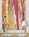 Orange Glam Natural Wood - Traditional Canvas Artwork