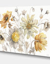 Fields of Gold Watercolor Flower VII - Traditional Canvas Art