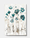 Fields of Turquoise Watercolor Flower I - Traditional Premium Canvas Wall Art