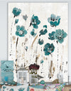 Fields of Turquoise Watercolor Flower II - Traditional Gallery-wrapped Canvas