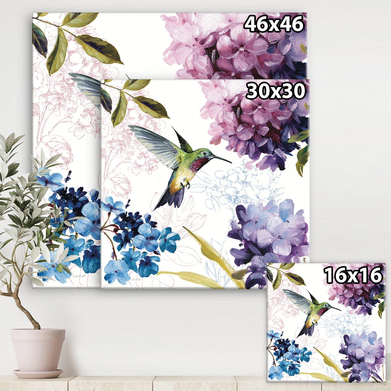 Spring Nectar Square II - Traditional Canvas Art