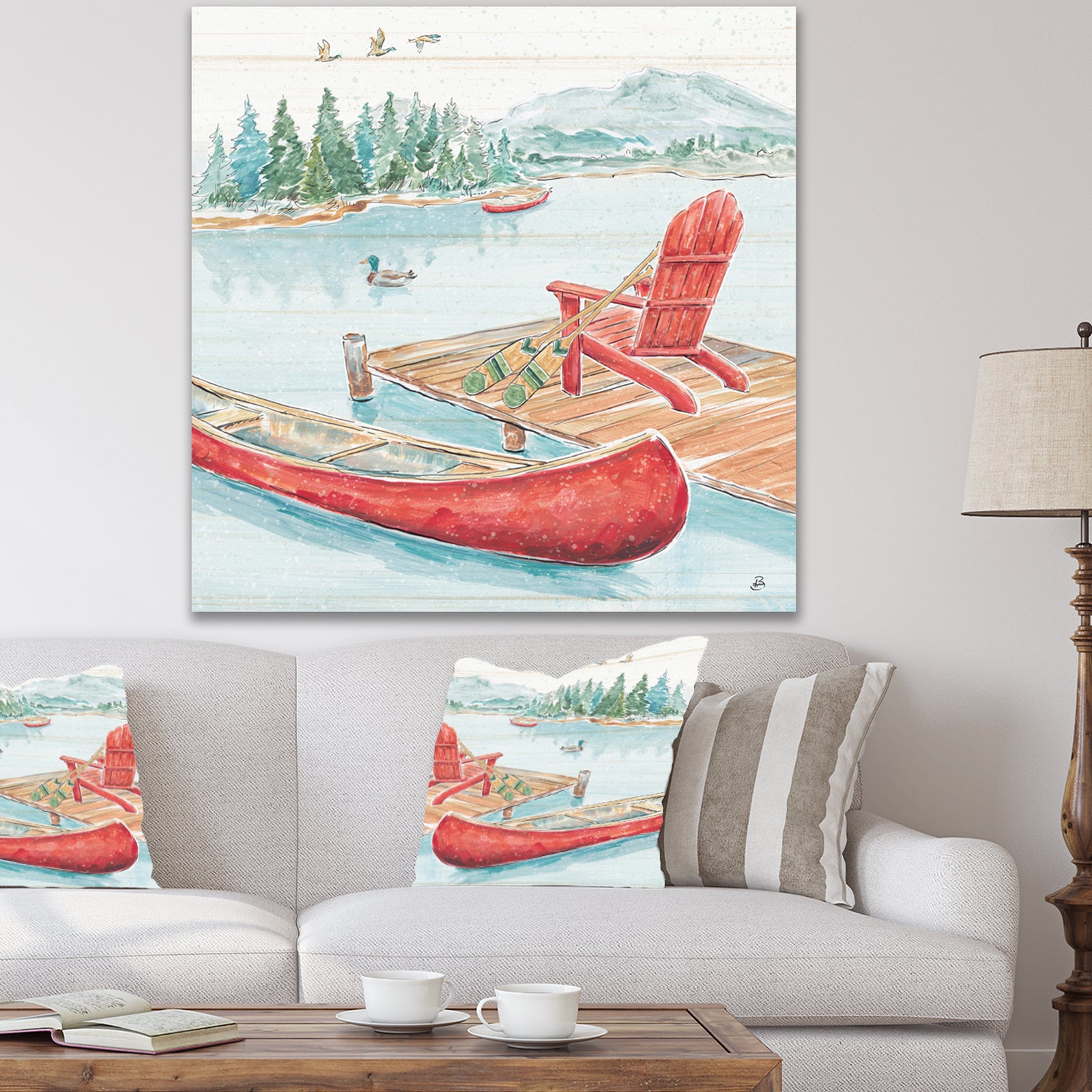 Lake Moments IV - Lake House Gallery-wrapped Canvas